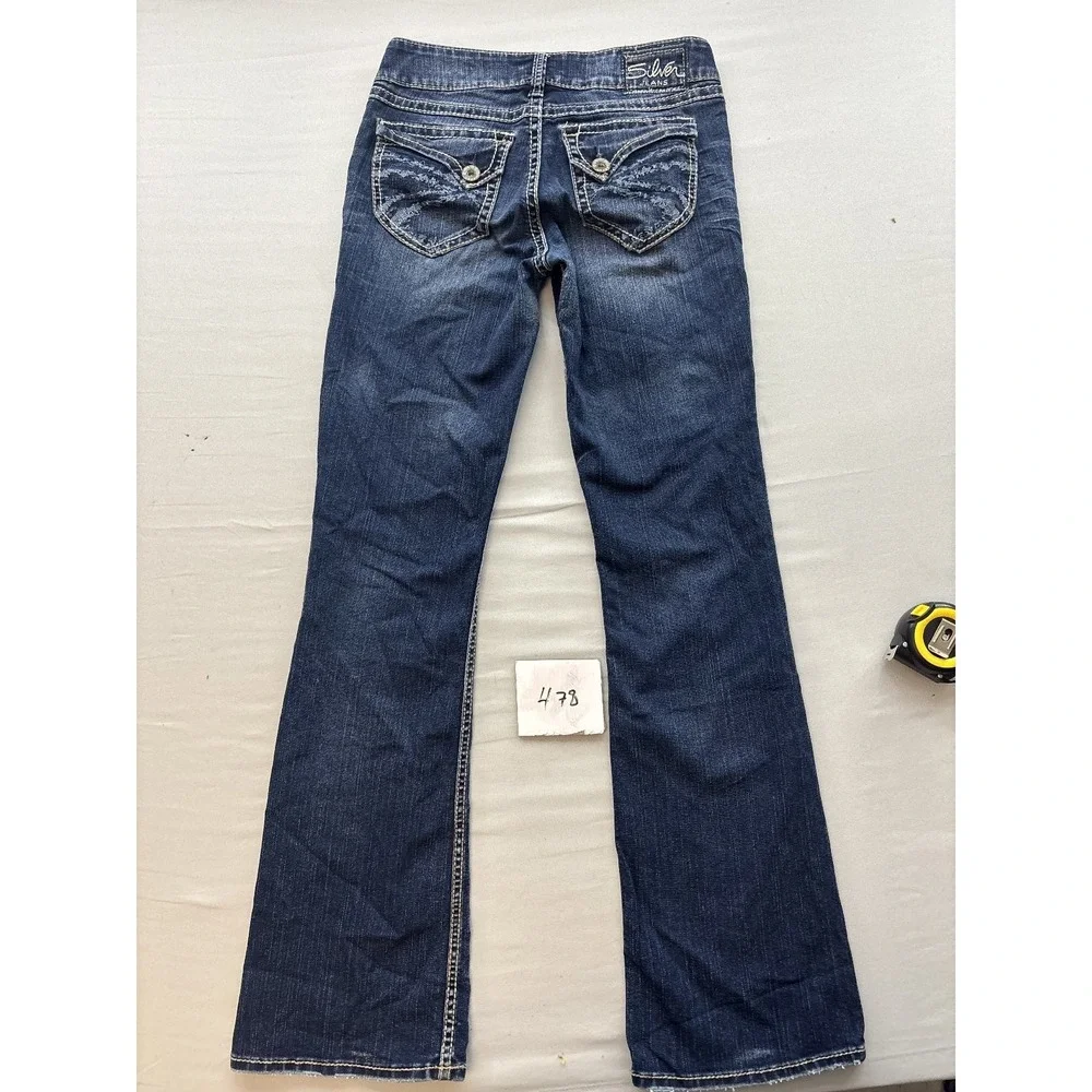 Silver Jeans Co Womens Suki Surplus Bootcut Jeans W27 L32 Dark Wash L9906SAL475